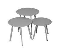 Table basse de jardin ronde acier époxy - Massaï - Ø 40 cm
