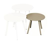 Table basse de jardin ronde acier époxy - Massaï - Ø 40 cm