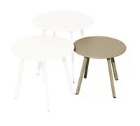 Table basse de jardin ronde acier époxy - Massaï - Ø 40 cm