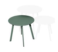 Table basse de jardin ronde acier époxy - Massaï - Ø 45 cm