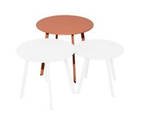 Table basse de jardin ronde acier époxy - Massaï - Ø 50 cm