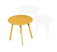 Table basse de jardin ronde acier époxy - Massaï - Ø 45 cm