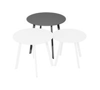 Table basse de jardin Massai gris graphite Ø.50 x H.43 cm