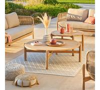 Table basse de jardin ronde DEONA Acacia 120 x 38 cm - certifié FSC® Hespéride