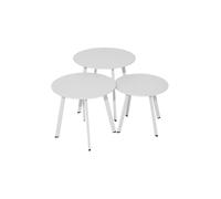 Table basse Massai Proloisirs acier mat blanc P.50 cm x L.500 cm x H.43 cm