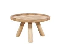 Table basse de jardin ronde en teck D.55 cm- Naturel clair - TULUM de MYLIA