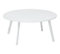 Table basse de jardin Saona acier blanc Ø90 x H.39 cm