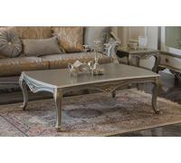 Table basse de luxe Tables basses classiques Or Table d'appoint en bois argenté