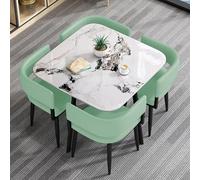 Table Basse de réception/Salle de conférence/Table de négociation/Table à Manger avec 4 chaises, idéale pour Balcon ou bibliothèque (Gris)