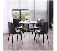 Table basse de salle de conférence avec chaise, table de salle à manger moderne et 4 chaises, petite table de bureau ronde en cuir ciré huilé, chaise de cuisine, salle à manger, salon de bureau