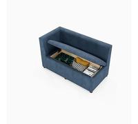 Table Basse de Salon avec Tabouret intégré, canapé modulable Moderne et rembourré, Structure en Bois Massif, for Bureaux, Salons, commerces(10)