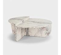 Calicosy - Lot de 2 tables basses ORION - L90 cm - Marbre