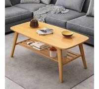 Table Basse de Salon, Design Table d'appoint Style Moderne, table à thé, table à cocktail, pour Salon, Chambre, Table de Chevet, avec étagère ouverte, Style Moderne(Yellow,120*60*50cm/47.2*23.6*19.7in