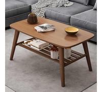 Table Basse de Salon, Design Table d'appoint Style Moderne, table à thé, table à cocktail, pour Salon, Chambre, Table de Chevet, avec étagère ouverte, Style Moderne(Brown,120*60*60cm/47.2*23.6*23.6in)