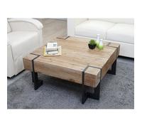 Table Basse De Salon Hwc-A15, Table D'appoint , Jardinière, Bois Massif De Sapin Rustique 70x70cm Multicolore
