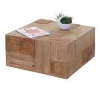 Table Basse De Salon Hwc-A15, Table D'appoint, Bois De Sapin Rustique Massif 30x60x60cm Multicolore