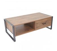 Mendler Table basse de salon HWC A27 Structure 3D Chêne sauvage