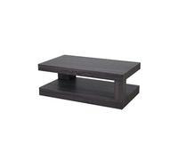 Table basse de salon HWC-A32, structure 3D MVG 40x110x60cm aspect chêne noir