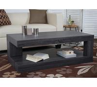 Table basse de salon MENDLER HWC-A32, structure 3D FSC 40x110x60cm aspect chêne noir Noir G