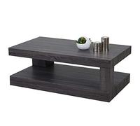 Table Basse De Salon Hwc-A32, Structure 3d Mvg 40x110x60cm Aspect Chêne Noir Multicolore