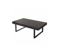Mendler Table Basse de Salon KOS T576, MVG 40x110x60cm - wengé, Pieds métalliques foncés