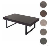 Table basse de salon Kos T576, MVG 40x110x60cm ~ wengé, pieds métalliques foncés