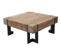 Table basse de salon MENDLER HWC-A15 bois massif de sapin rustique 60x60cm Marron G