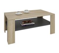 Idimex Table basse Lorient rectangulaire – 1 étagère – mélaminé chêne Sonoma/gris mat