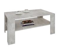 Idimex - Table basse Lorient, rectangulaire avec 1 étagère, mélaminé décor béton