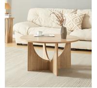 Table basse de salon Rindal 80 x 42 cm effet chêne