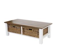 Table basse de salon Tula / 38x112x52cm / 2 paniers
