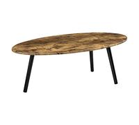 Table Basse de Style Élégant pour Salon Table avec Pieds Solides en Bois MDF revêtu PVC 110 x 60 x 40 cm Effet Bois Foncé Noir