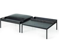 Table basse de style moderne Table de salon en bois noir Meuble de table