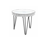 Table Basse Déco "Holy" 65cm Noir & Blanc
