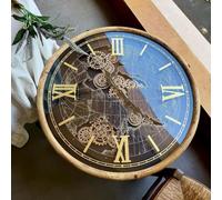 Table Basse d'engrenage d'horloge rétro, Real Moving Gears