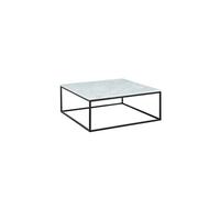 Table basse design ARETHA de - Marbre et Métal - Blanc et Noir