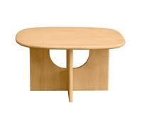 Table basse design bois clair manguier massif L80 cm MASSARI