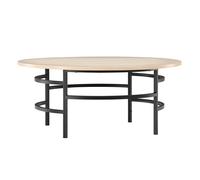 Venture Home - Table basse ronde ?100x42,5 cm Copenhagen beige, noir Beige, Noir G