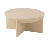 Table basse ronde 90x90x42 cm en manguier beige - RAZI