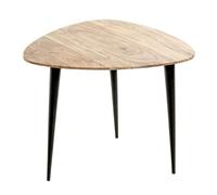 Table Basse Design en Bois "Ciotat" 55cm Naturel & Noir