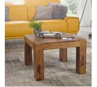 Table basse design en bois massif de Sheesham 60 cm - NO NAME - Carré - Marron - Adulte