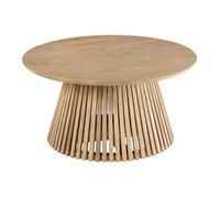 J-Line Table basse design en bois Vincent 90 cm Naturel
