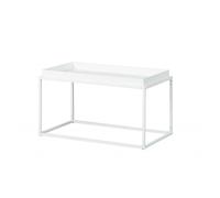 Table Basse Design En Métal "Eza" 80cm Blanc Blanc