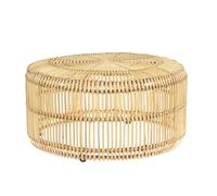 Table Basse Design En Rotin Clair Limni Naturel
