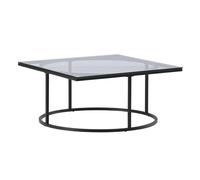 Table Basse Design en Verre "Skanor" 90cm Noir