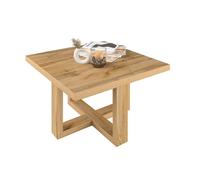 Table basse design forme carrée collection COXI coloris chêne.