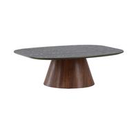 Table Basse Design "Lanzo" 120cm Marron & Vert Foncé