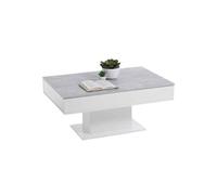 Table Basse Design "Lavola" 100cm Gris & Blanc