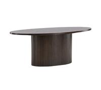 Table Basse Design Nervuré "Bianca" 120cm Marron