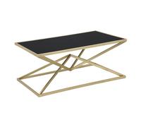 Table Basse Design "Pyramid" 110cm Noir & Or